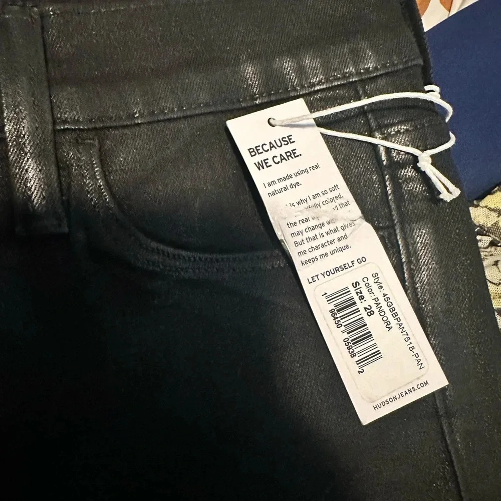 Hudsons Jeans BLACK Women's Natalie Super Skinny Ankle Jean, NWT size 28 - Picture 6 of 7